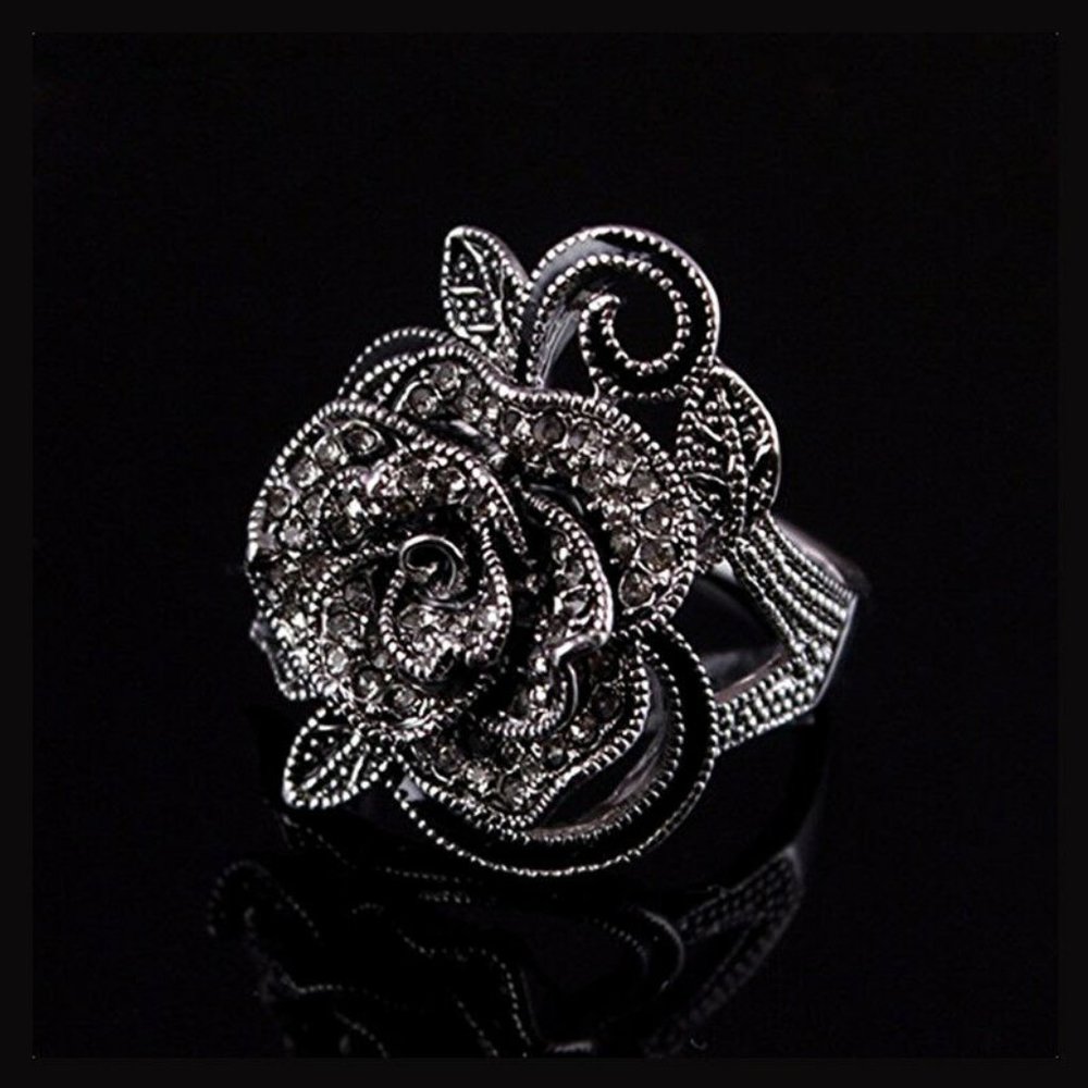 Flower 925 Silver Wedding Ring New - Picture 1 of 4